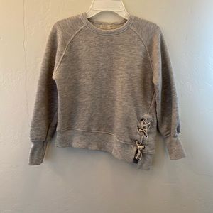 Zara Girls Asymmetrical Sweatshirt Grey Size 8.